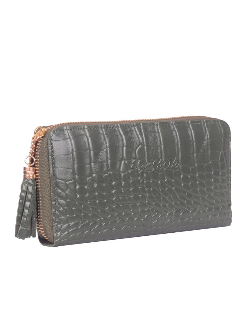 green leatherette clutch - 16864735 - Zoom Image - 4