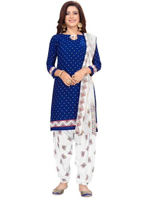 printed unstitched suit - 16866146 - Standard Image - 1