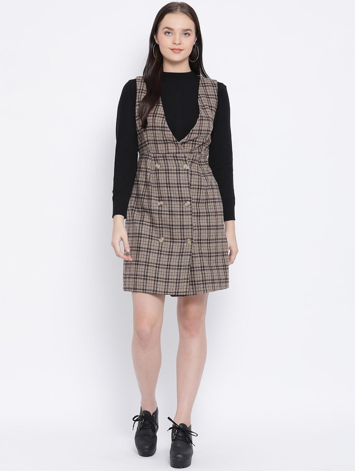 double breasted checkered dress - 16868303 - Zoom Image - 4