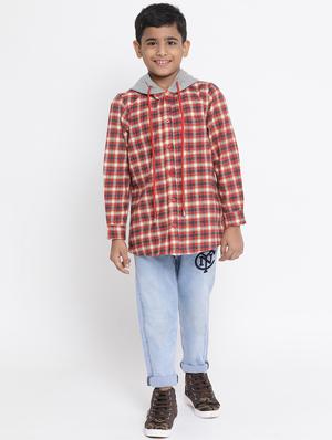 red colored cotton shirt - 16868338 - Standard Image - 4