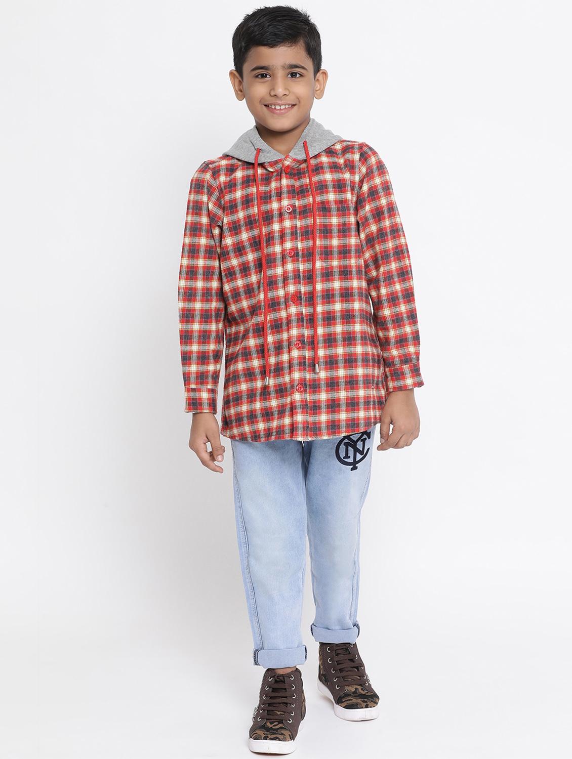 red colored cotton shirt - 16868338 - Zoom Image - 4