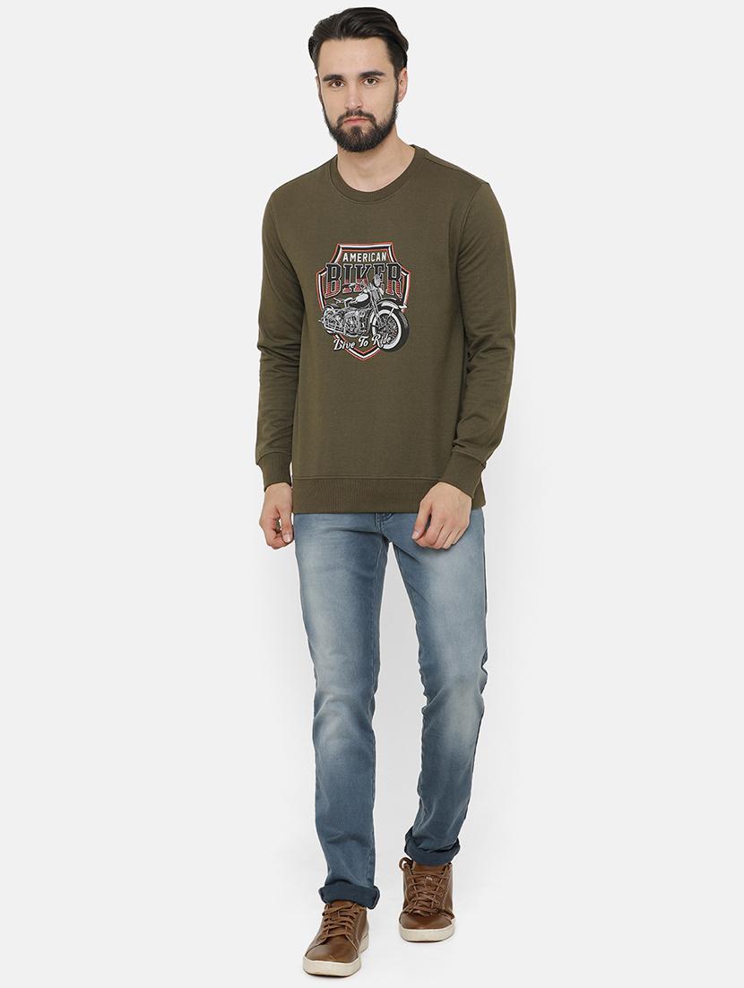 green chest print sweatshirt - 16868528 - Zoom Image - 4