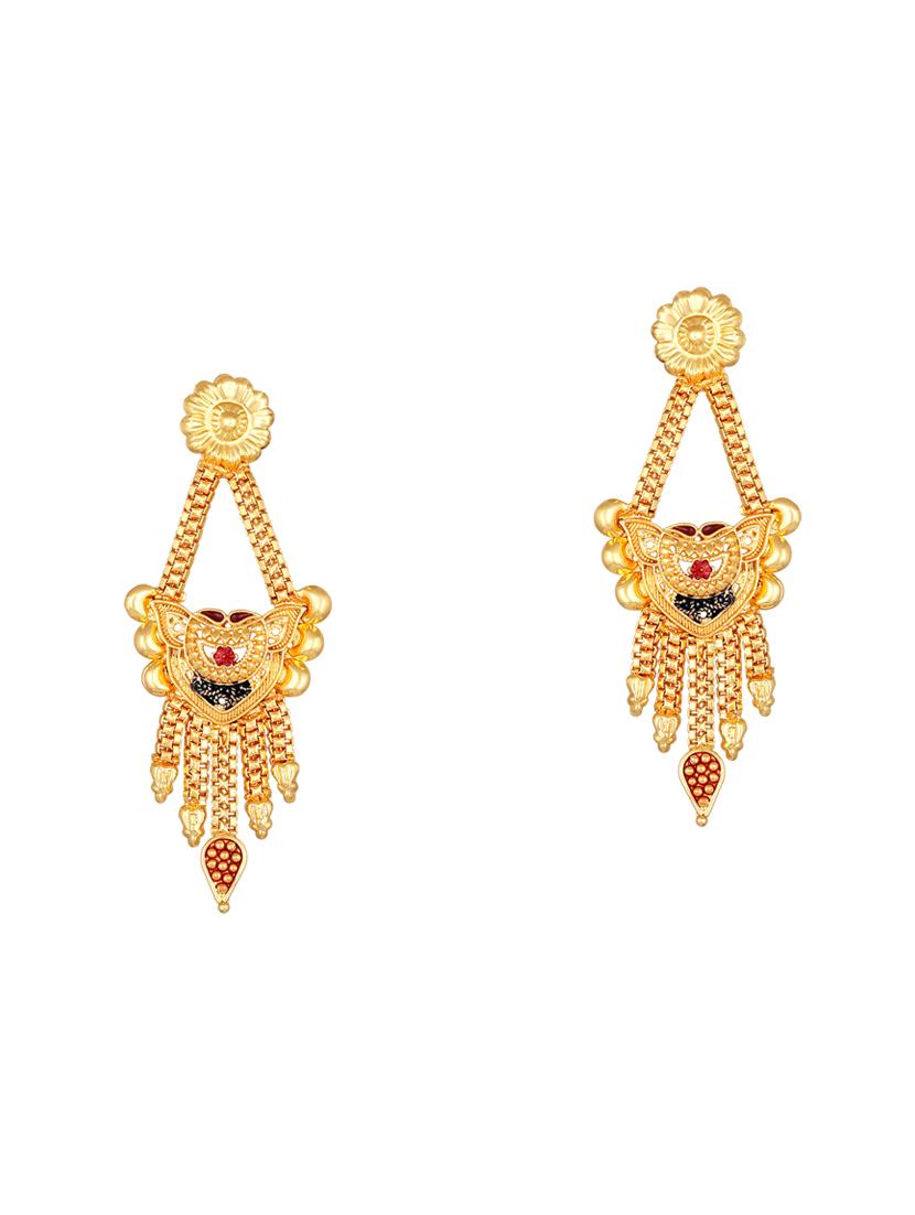 gold brass long necklace - 16868680 - Zoom Image - 4