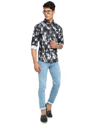 black camouflage print casual shirt - 16868913 - Standard Image - 4
