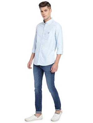 light blue solid casual shirt - 16868950 - Standard Image - 4