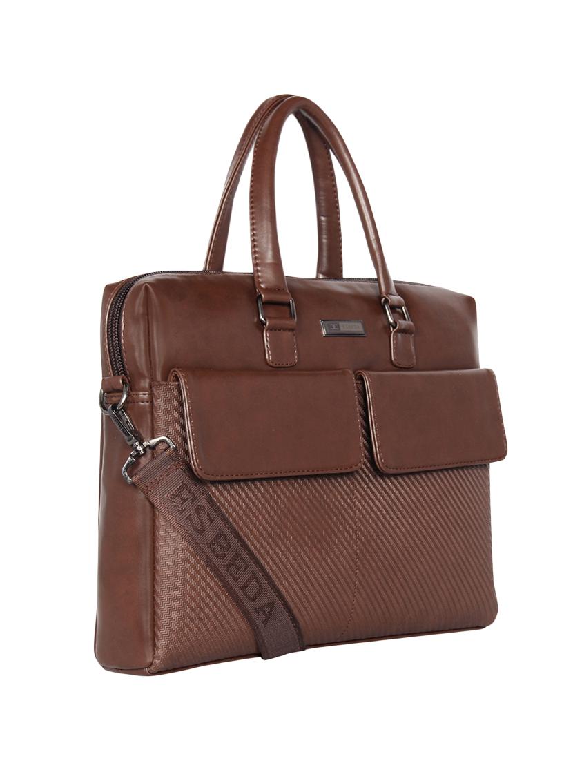 brown leatherette (pu) laptop bag - 16870245 - Zoom Image - 4