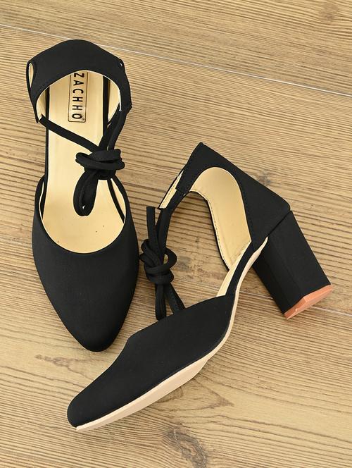 black suede closed back sandals - 16871770 - Standard Image - 1