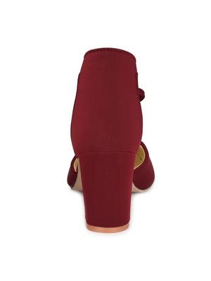 maroon fabric pumps - 16871777 - Standard Image - 4