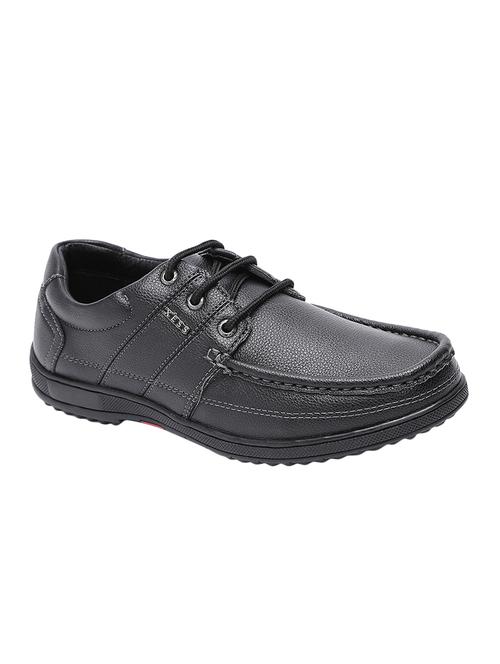 black leatherette lace-up derbys - 16874606 - Very Small Image - 1