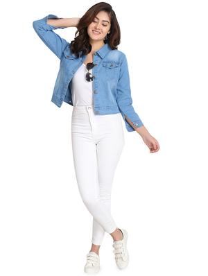 stone washed denim summer jacket - 16875039 - Standard Image - 4