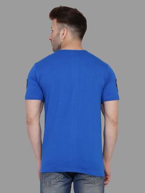 blue solid t-shirt - 16876935 - Standard Image - 4