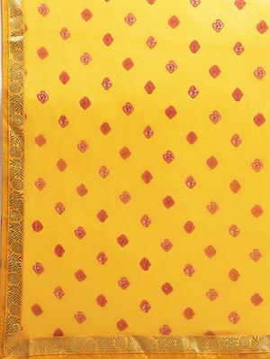 geometrical printed saree with blouse - 16876967 - Standard Image - 4
