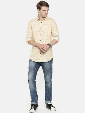 beige printed casual shirt - 16877001 - Standard Image - 4