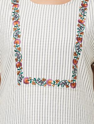 striped straight kurta - 16878371 - Standard Image - 4