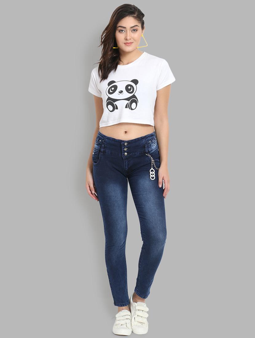 mid rise stone washed jeans - 16878852 - Zoom Image - 4