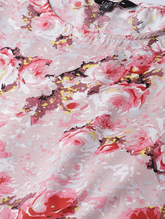 round neck floral maxi dress - 16879465 - Zoom Image - 4