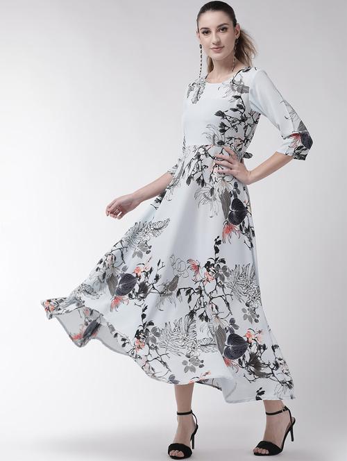 tie front floral maxi dress - 16879841 - Standard Image - 1