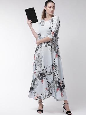 tie front floral maxi dress - 16879841 - Standard Image - 4