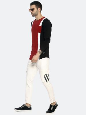 white solid plain jeans - 16879880 - Standard Image - 4