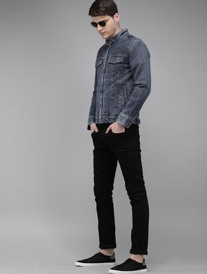 blue washed denim jacket - 16883818 - Standard Image - 4
