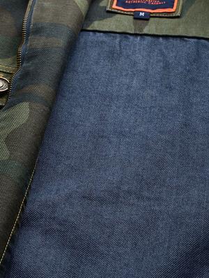 green camouflage print denim jacket - 16883819 - Standard Image - 7