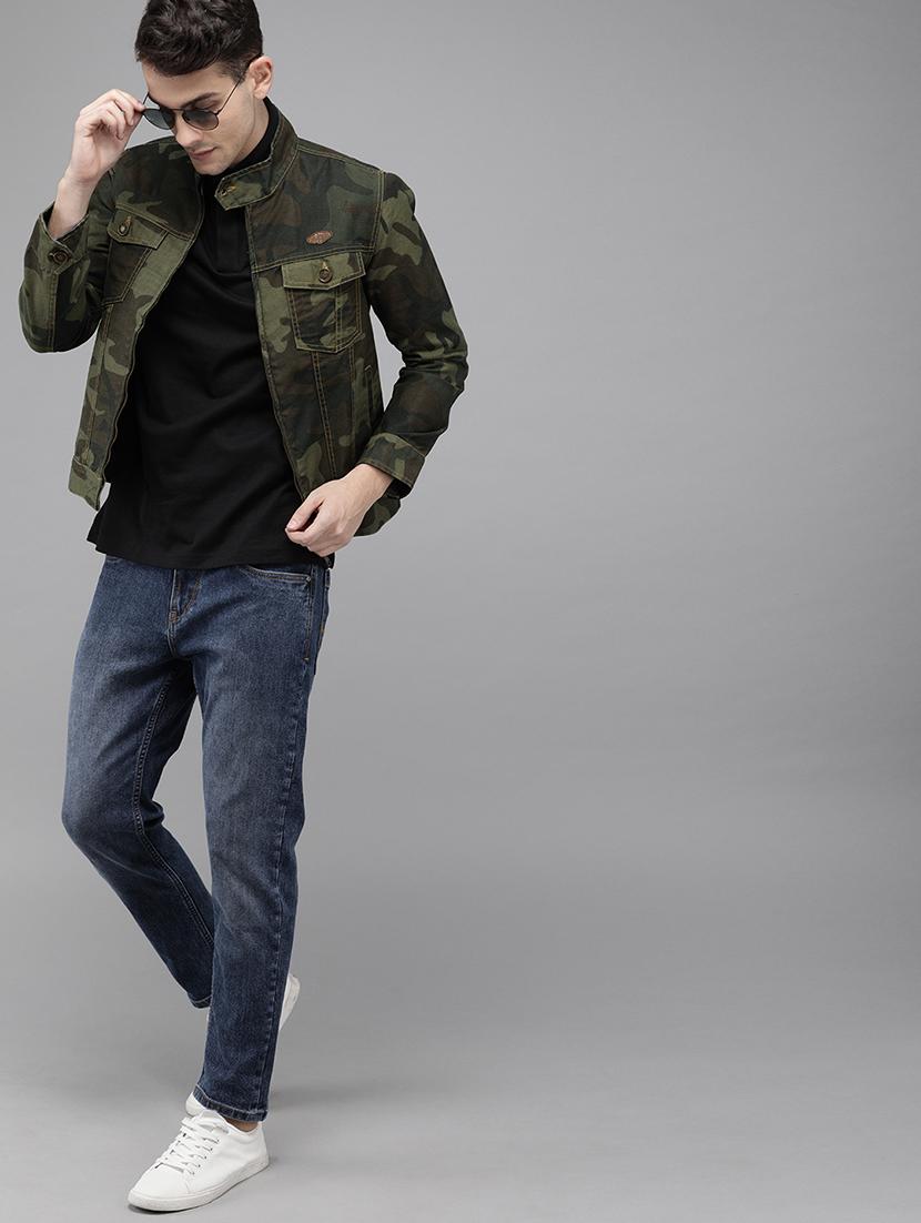 green camouflage print denim jacket - 16883819 - Zoom Image - 4