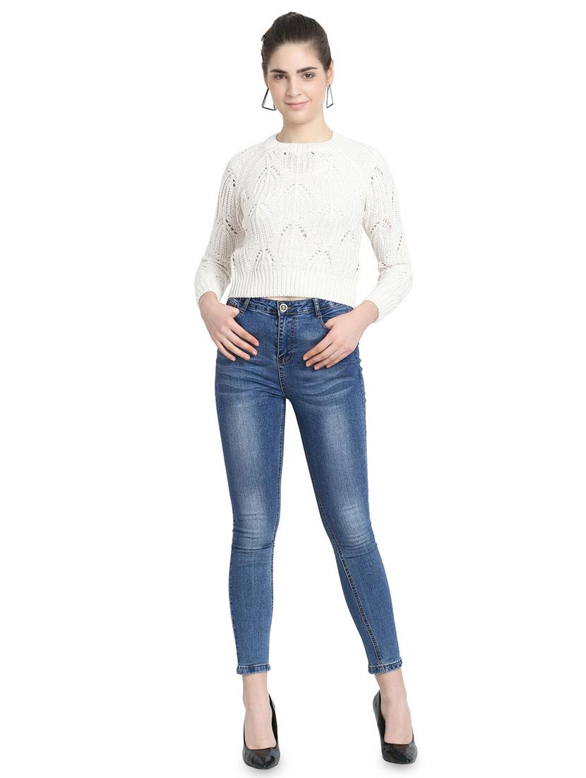 round neck woolen pullover - 16884049 - Zoom Image - 4