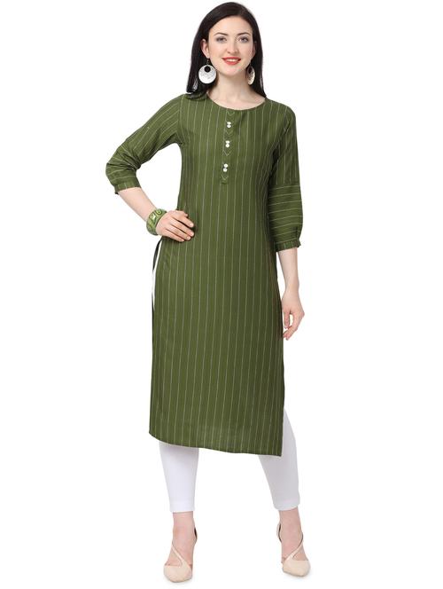 striped straight kurta - 16884502 - Standard Image - 1