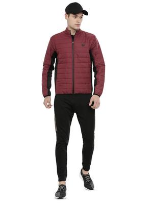 red color block nylon quilted jacket - 16887558 - Standard Image - 4