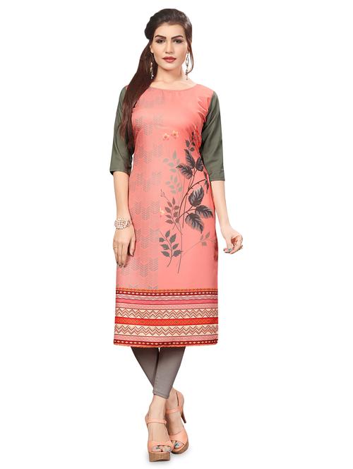 floral straight kurta - 16888175 - Standard Image - 1