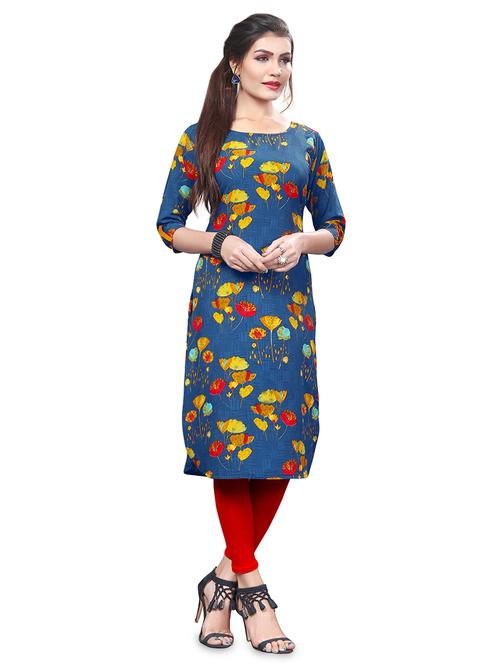 floral straight kurta - 16888186 - Standard Image - 1