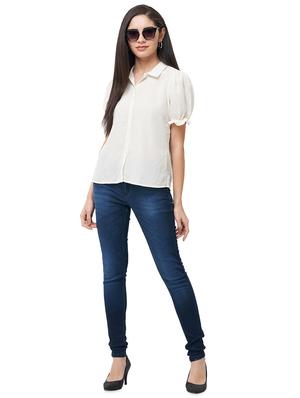 puff sleeves solid shirt - 16889273 - Standard Image - 4