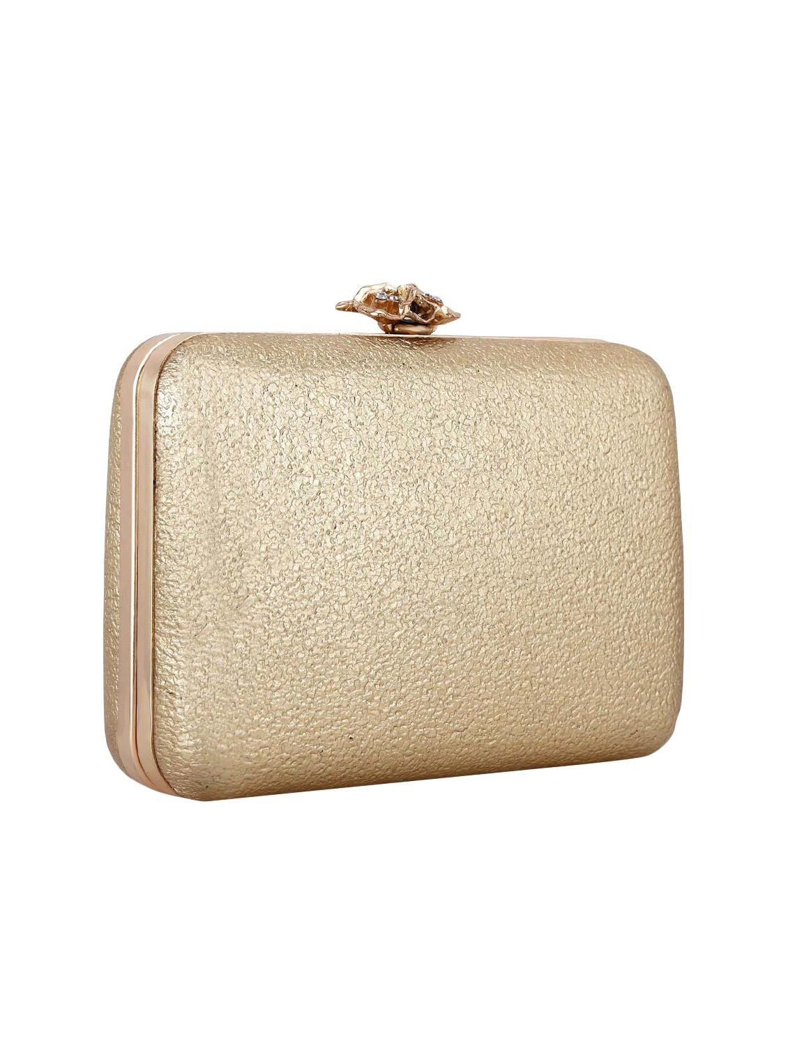 gold leatherette (pu) box clutch - 16891514 - Zoom Image - 4
