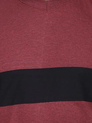 maroon taped t-shirt - 16893411 - Standard Image - 4