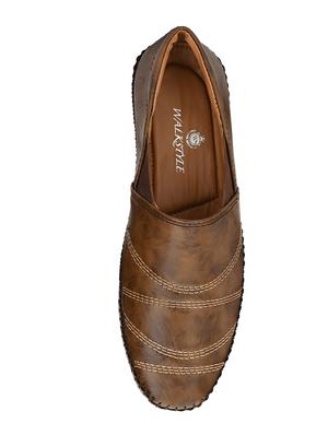 brown synthetic slip on loafers - 16894031 - Standard Image - 4