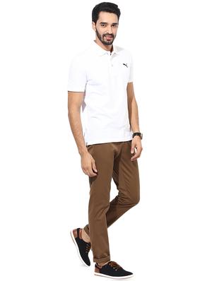 brown solid chinos - 16896283 - Standard Image - 4