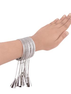 silver metal bangle - 16897122 - Standard Image - 4