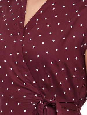 polka dot wrap dress - 16897146 - Standard Image - 4