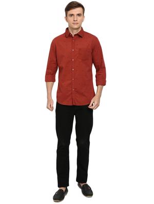 red printed casual shirt - 16900188 - Standard Image - 4