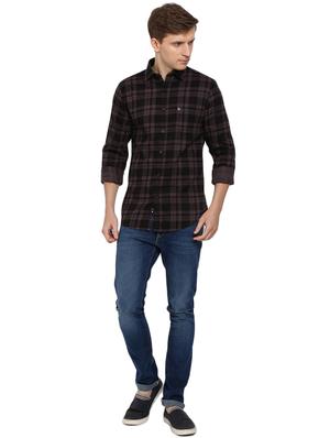 grey checkered casual shirt - 16900194 - Standard Image - 4