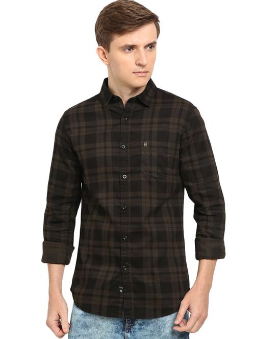 black checkered casual shirt - 16900195 - Standard Image - 1