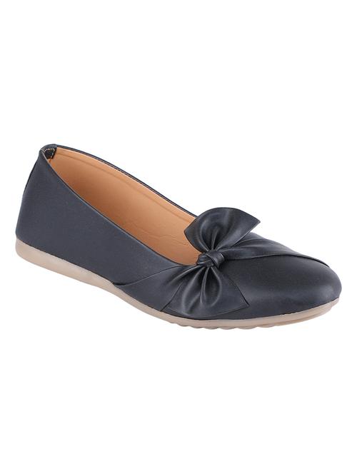 black synthetic slip on ballerina - 16902432 - Standard Image - 1