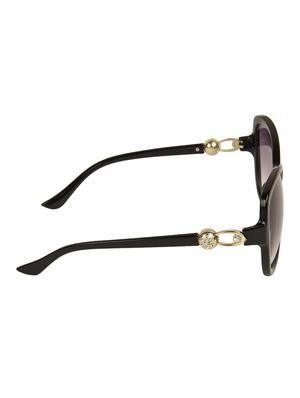 lof black oversized full rim anti-reflective coating sunglasses for women - 16903574 - Standard Image - 4