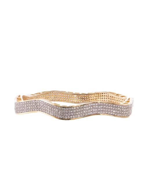 white gold tone brass bangle - 16903832 - Standard Image - 1