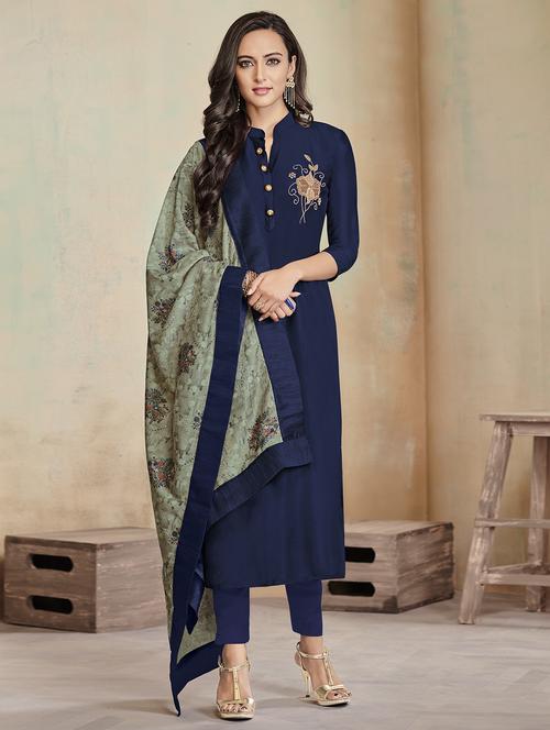 solid semi-stitched suit - 16904836 - Standard Image - 1