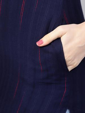 solid straight kurta - 16906844 - Standard Image - 4
