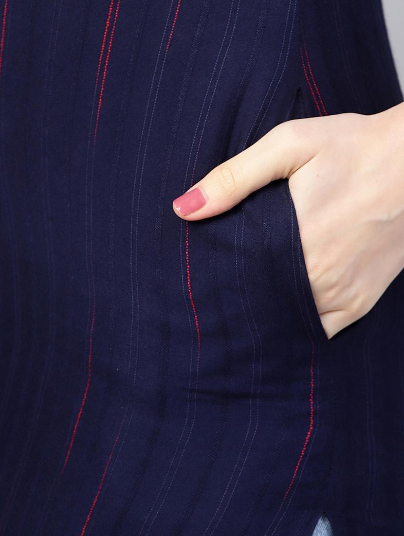 solid straight kurta - 16906844 - Zoom Image - 4