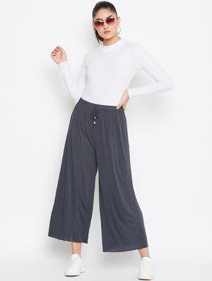 drawstring waist flared palazzo - 16906969 - Standard Image - 4