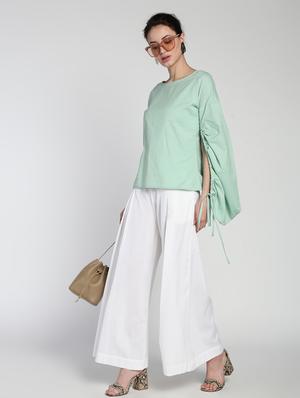 slit sleeves solid top - 16911297 - Standard Image - 4
