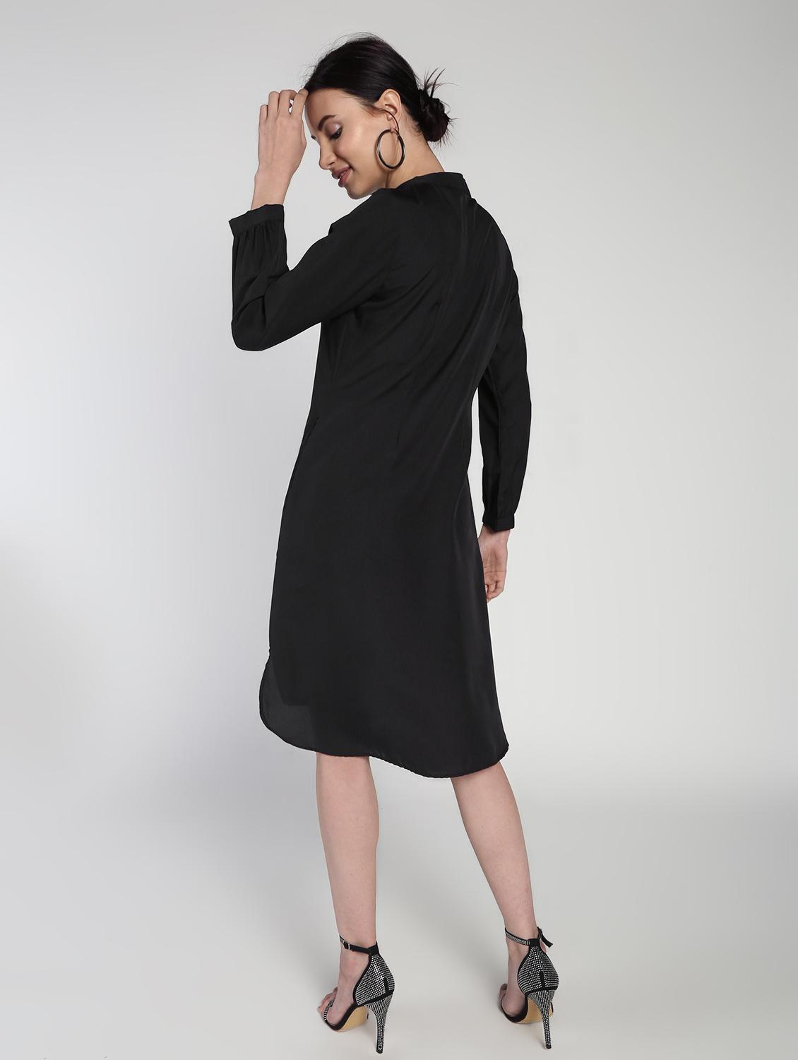 concealed placket shirt dress - 16911298 - Zoom Image - 4